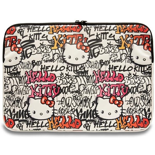 Hello Kitty PU Metall Logo fodral för en 14" bärbar dator - beige