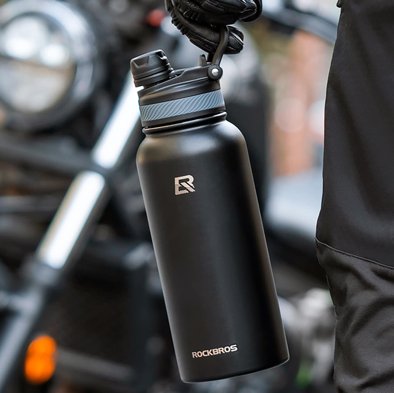 Rockbros 35210029001 termoflaske for sykkeldrikker 550 ml - svart