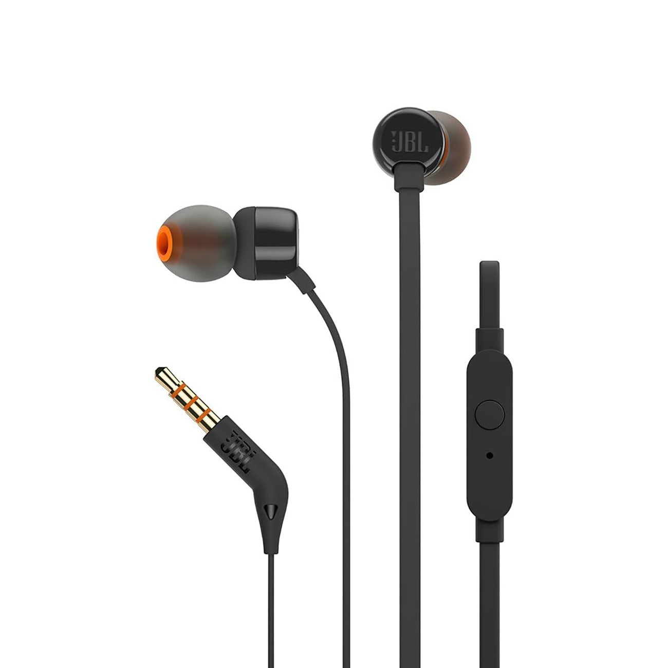 JBL Tune 110 in-ear hörlurar med 3,5 mm minijack och fjärrkontroll - svart