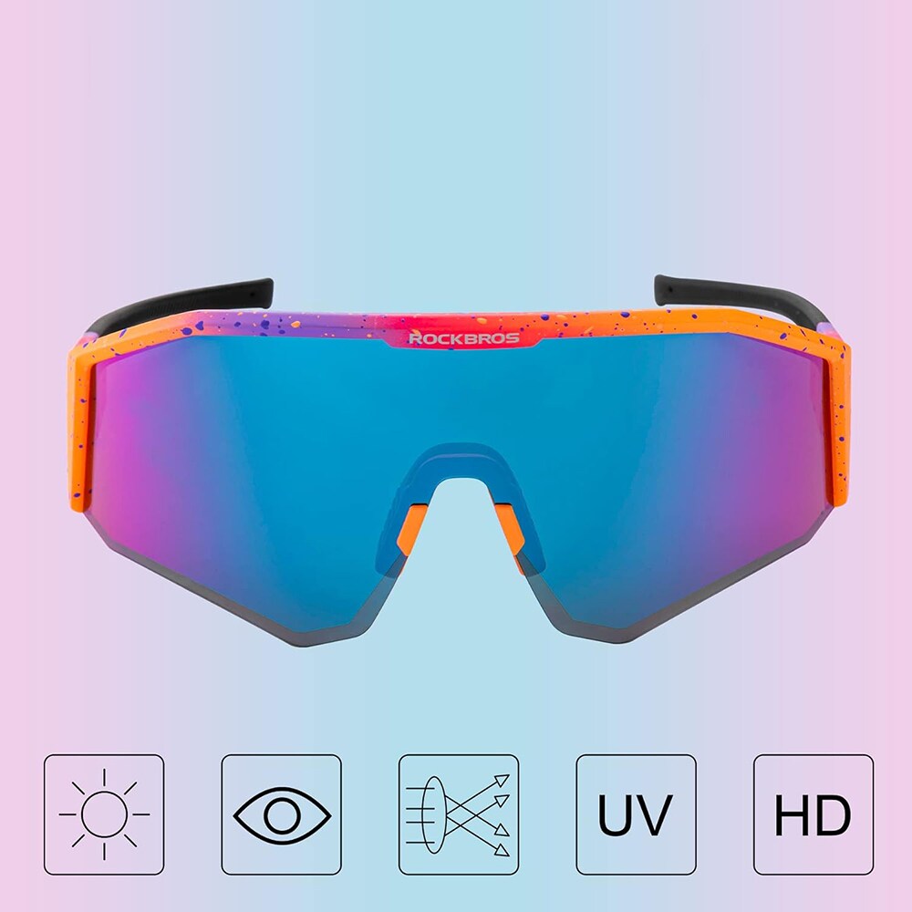Rockbros SP297 polariserende sykkelbriller - lilla