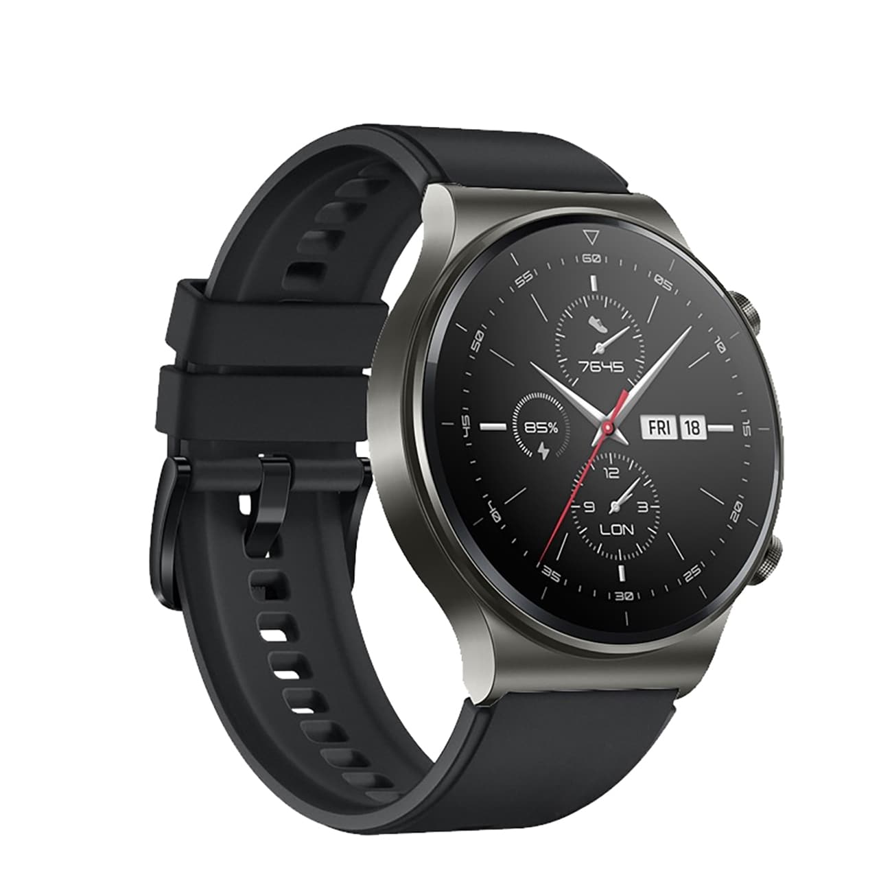 Silikonarmband för Huawei Watch GT 2 / 3 / 4 / 2 Pro / 3 Pro / 4 Pro / GT 2e - Svart