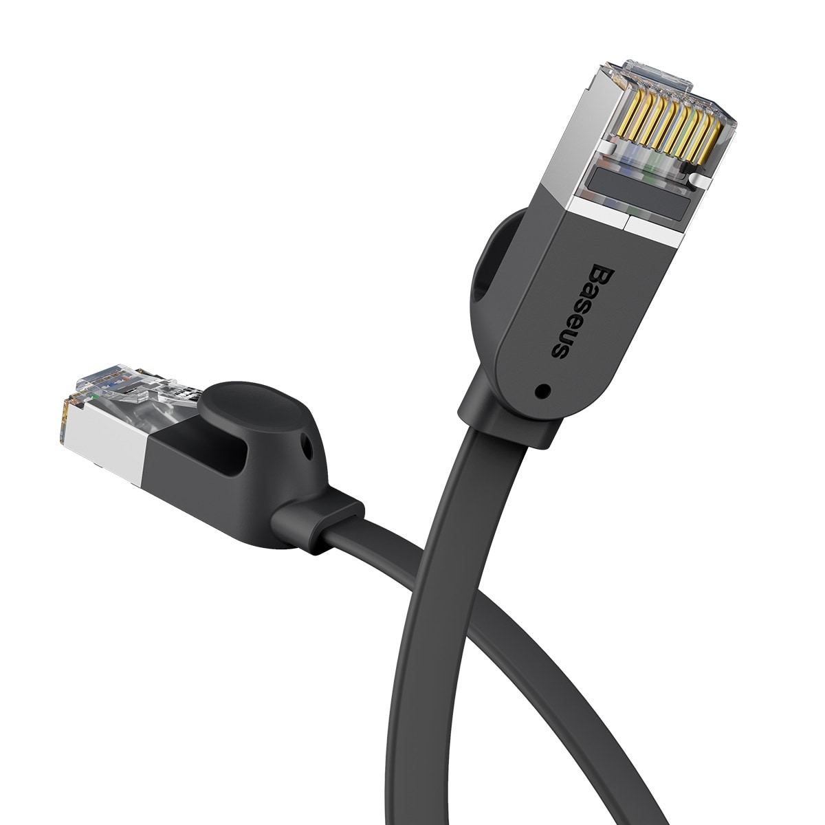Baseus Höghastighets flat Ethernet CAT6 RJ45 nätverkskabel 1m - svart