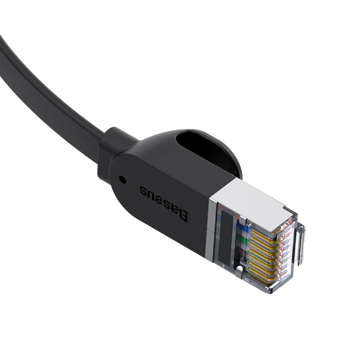 Baseus Höghastighets flat Ethernet CAT6 RJ45 nätverkskabel 1m - svart