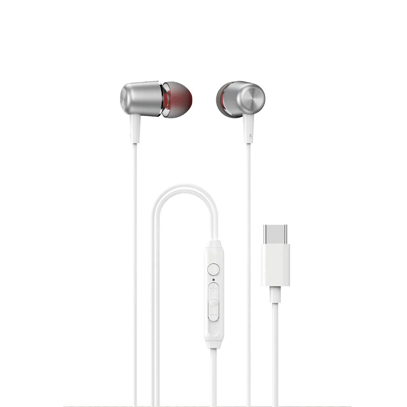 Dudao X1PROT In-Ear trådbundna USB-C-hörlurar 1,2 m - Vit
