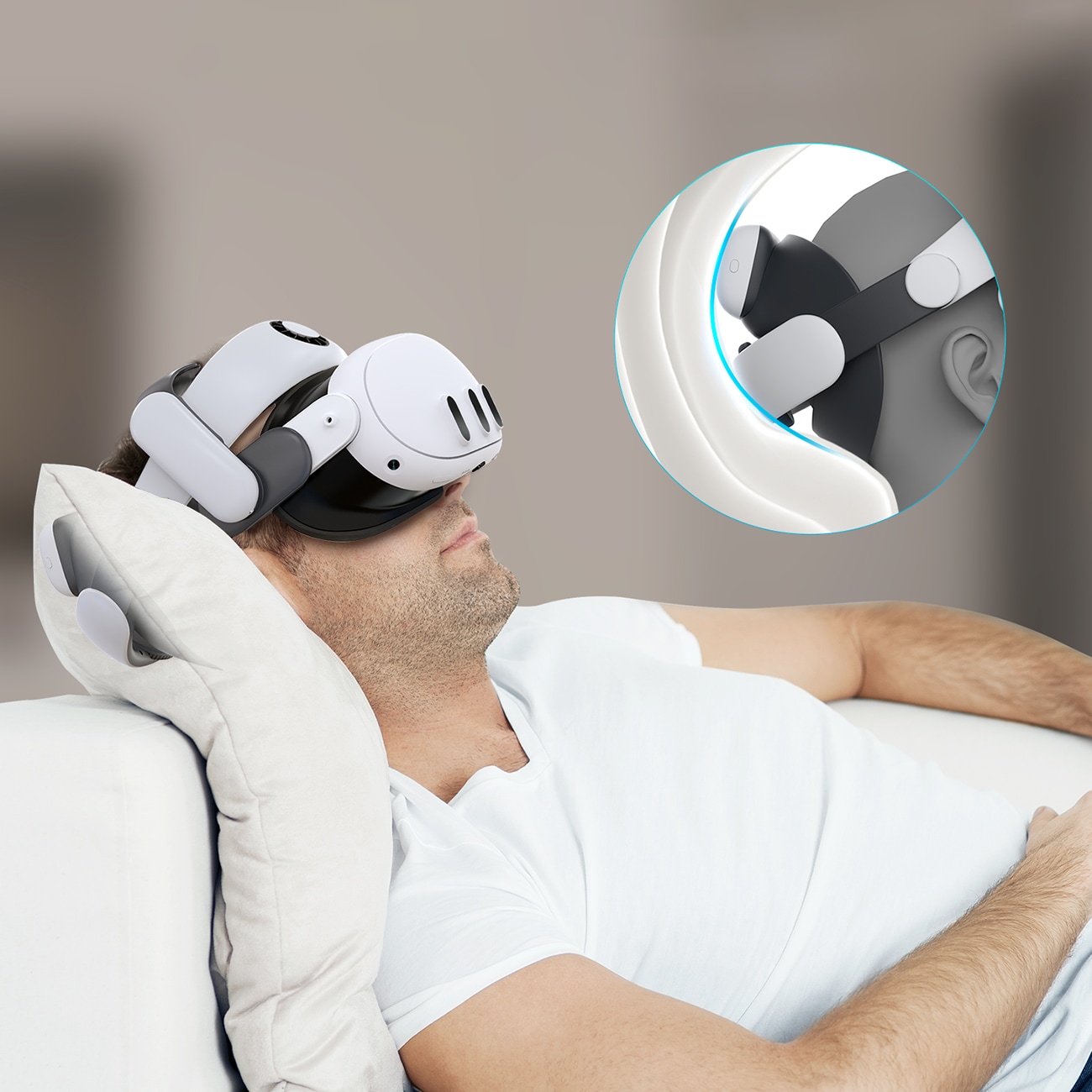 BoboVR S3 Pro rem för Meta Quest 3 VR-headset + B100 externt batteri - svart och vitt