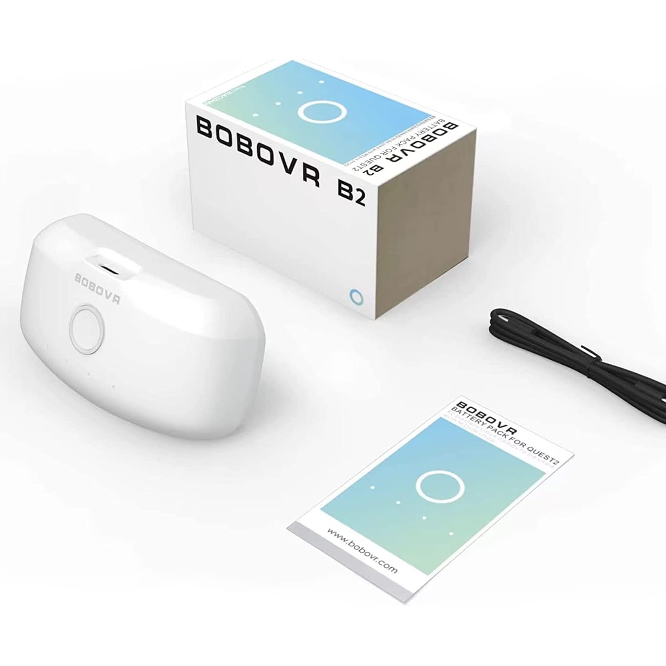 BoboVR B2 externt batteri för BoboVR M1 / M2 / M3-armband 5200mAh - vit