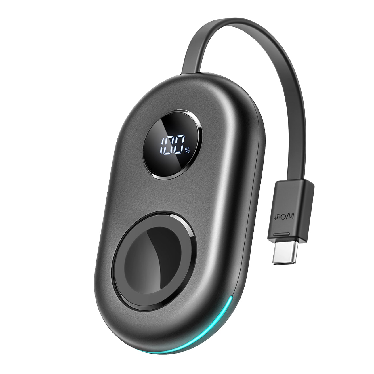 Joyroom JR-W09 3W trådlöst laddande powerbank med USB-C-kabel för Apple klocka - Svart