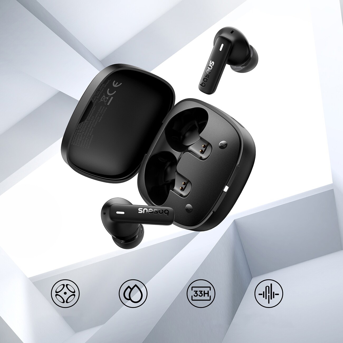 Baseus Bowie E19 TWS In-Ear trådlösa hörlurar - svart