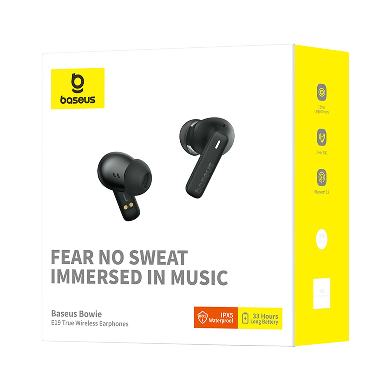 Baseus Bowie E19 TWS In-Ear trådlösa hörlurar - svart