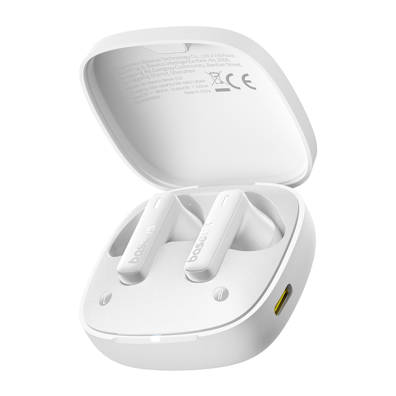 Baseus Bowie E19 TWS In-Ear trådlösa hörlurar - Vit