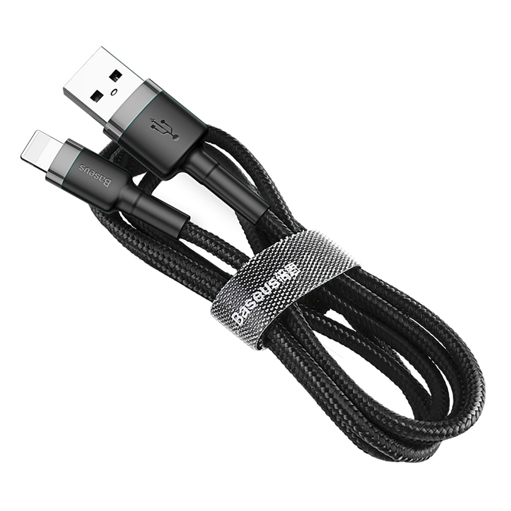 Baseus Cafule USB-A / Lightning 1,5A QC 3.0-kabel 2 m - svart