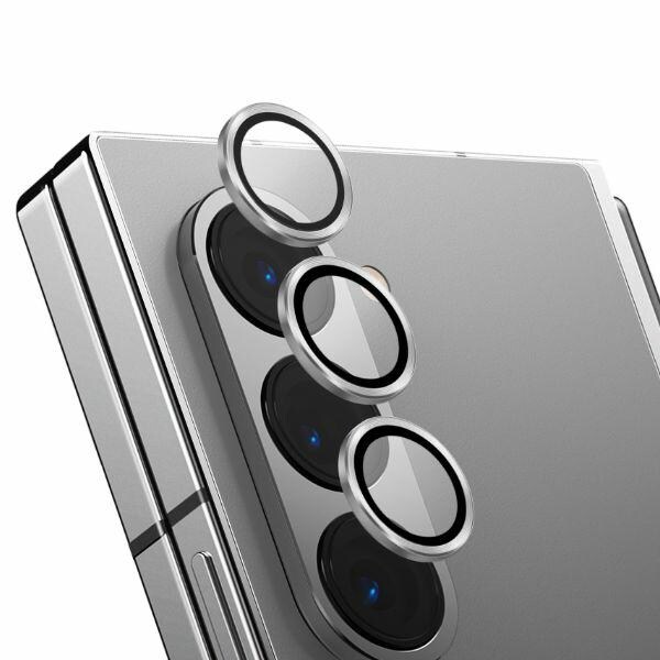 Uniq Optix Aluminium härdat glas för lins med applikator för Samsung Galaxy Z Fold 6 - Vit