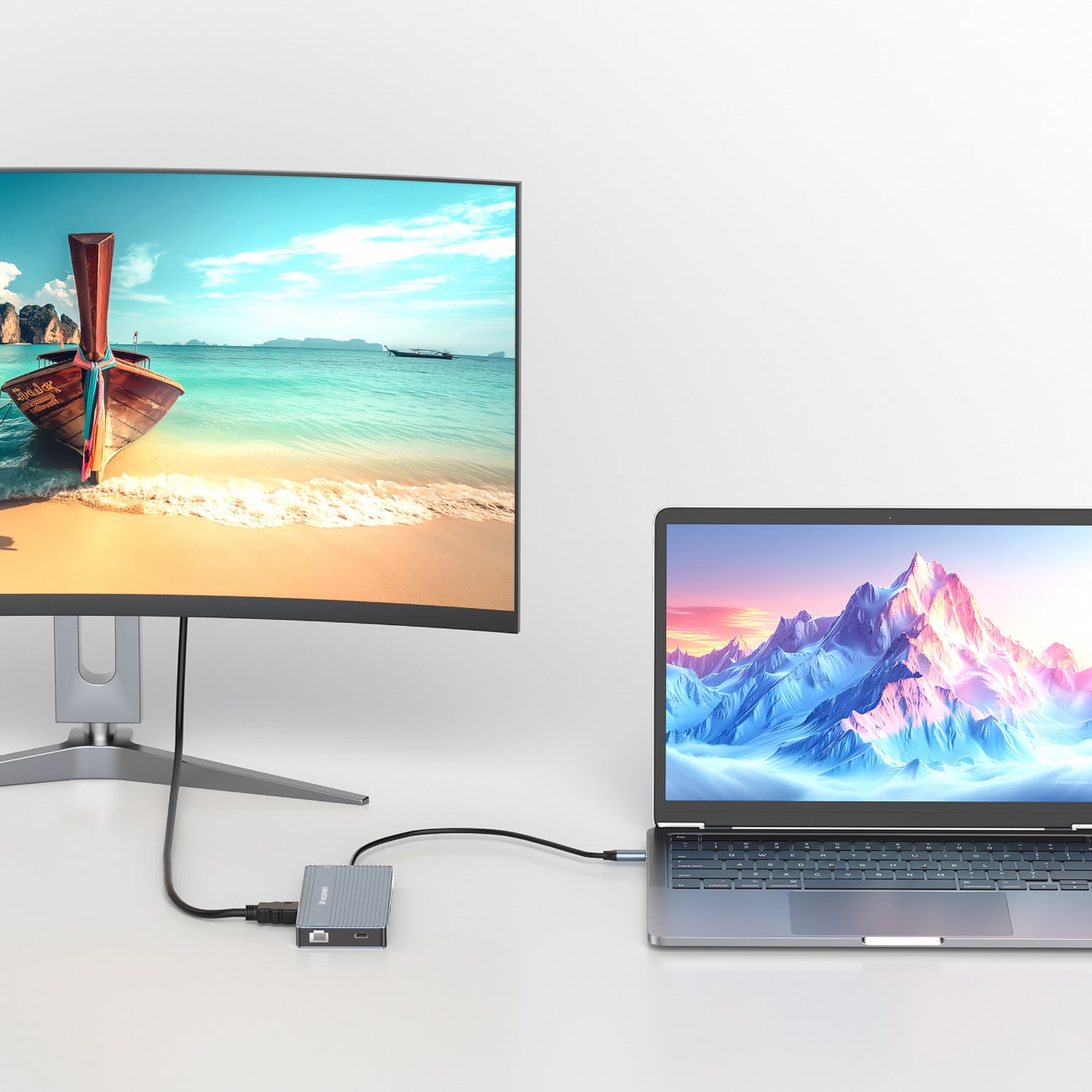 USB-C-hubb 14 i 1 Wozinsky WDS03Y5S – aluminium, 4K för tre skärmar, 100 W PD, 10 Gbps