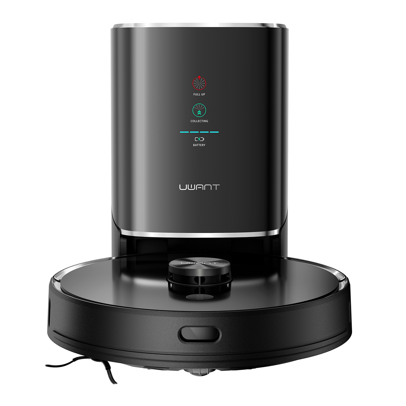 UWANT U100 Robotdammsugare med moppfunktion + laddnings-/rengöringsstation - Svart