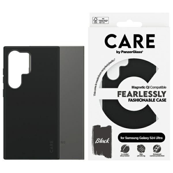 CARE by PanzerGlass Fashion QI Fodral Samsung Galaxy S24 Ultra - Svart