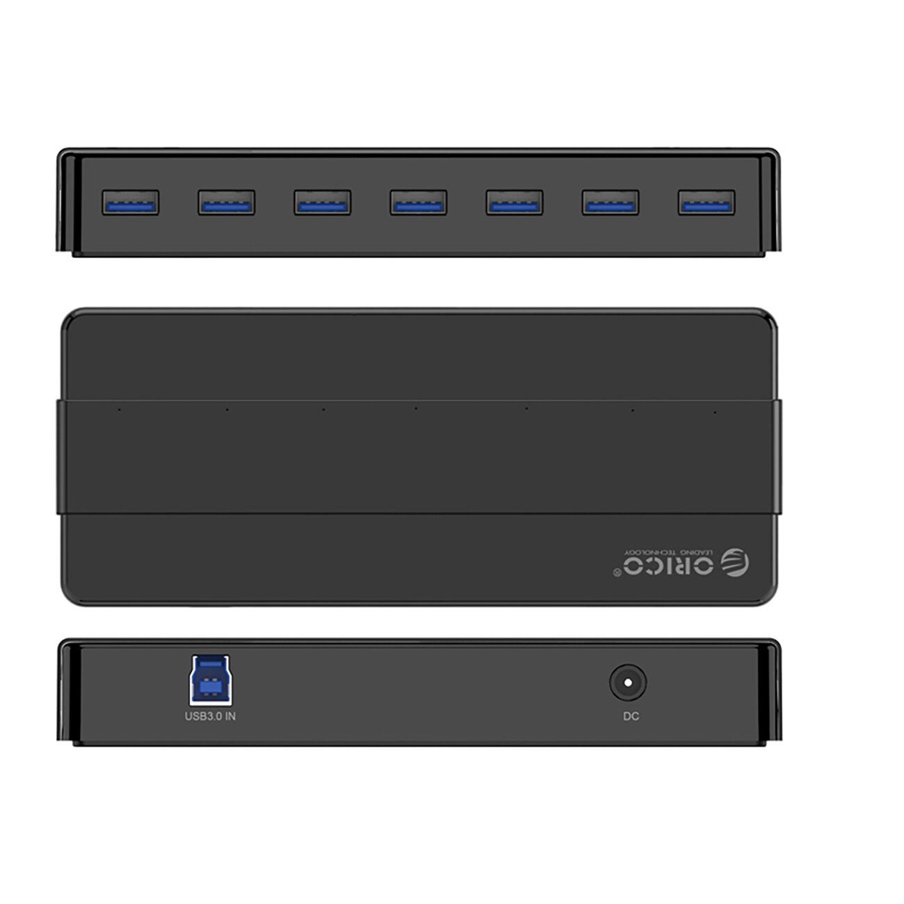 Nav Orico H7928-U3-V1 7x USB-A 3.0 - svart