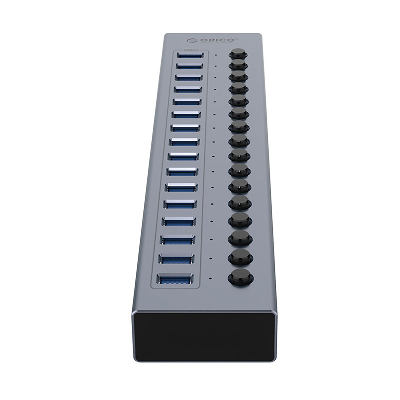 Orico BT2U3-16AB Hub 16x USB-A 3.0 med switchar - grå
