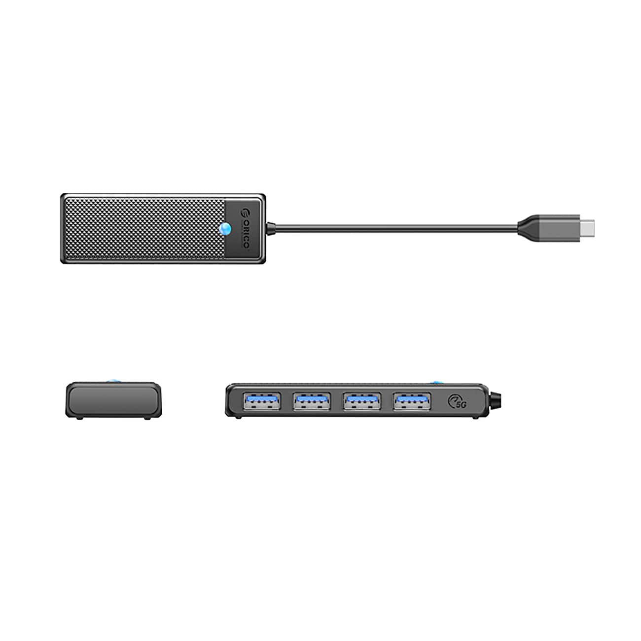 Orico PAPW4A-C3 USB-A Hub Dockningsstation 4x USB-A 3.0 - Svart