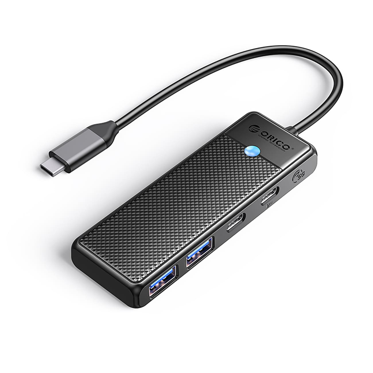 Hub USB-C Orico PAPW2AC-C3 dockningsstation 2x USB-A 3.0 + 2x USB-C 3.0 - svart