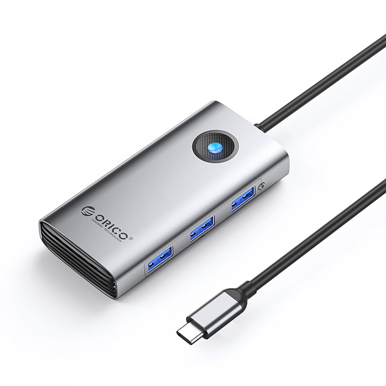 Orico PW11-6P USB-C Hub Dockningsstation 3x USB-A 3.0 + 1x USB-C 2.0 + 1x HDMI - Grå