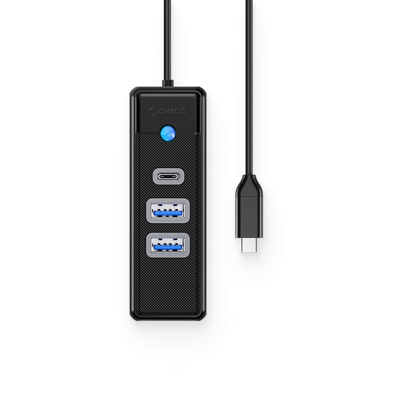 Orico PWC2U-C3 USB-C-hubb / 2x USB-A 3.0 + 1x USB-C 3.0 - Svart