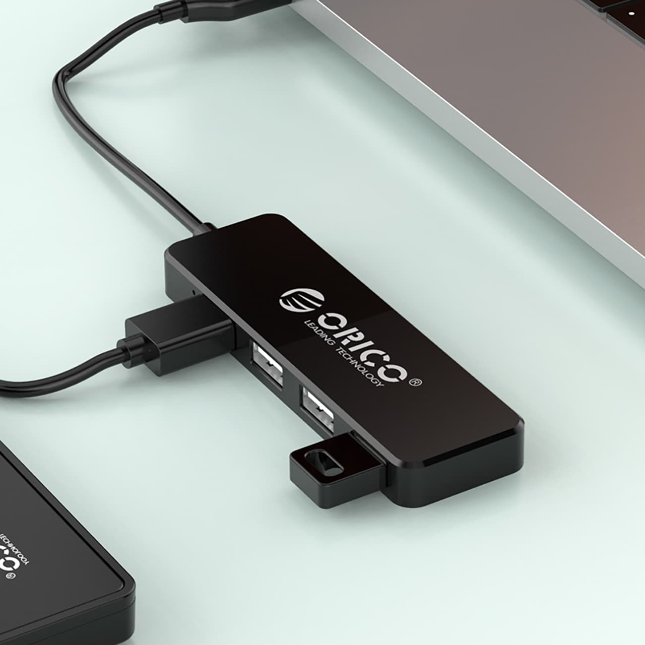 Orico FL01 USB-A Hub Dockningsstation 4x USB-A 2.0 - Svart