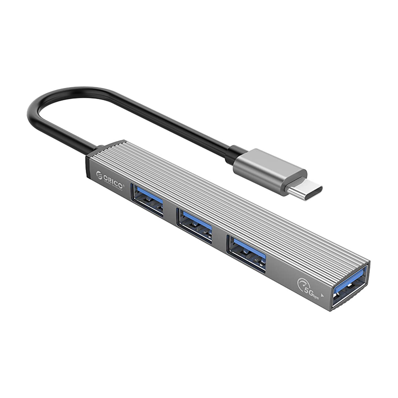 Orico AH-13 USB-C Hub Dockningsstation 1x USB-A 3.0 + 3x USB-A 2.0 - Grå