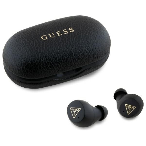 Guess Bluetooth-hörlurar GUTWSPGTSPSK TWS + dockningsstation svart/svart Grained Classic Logotyp