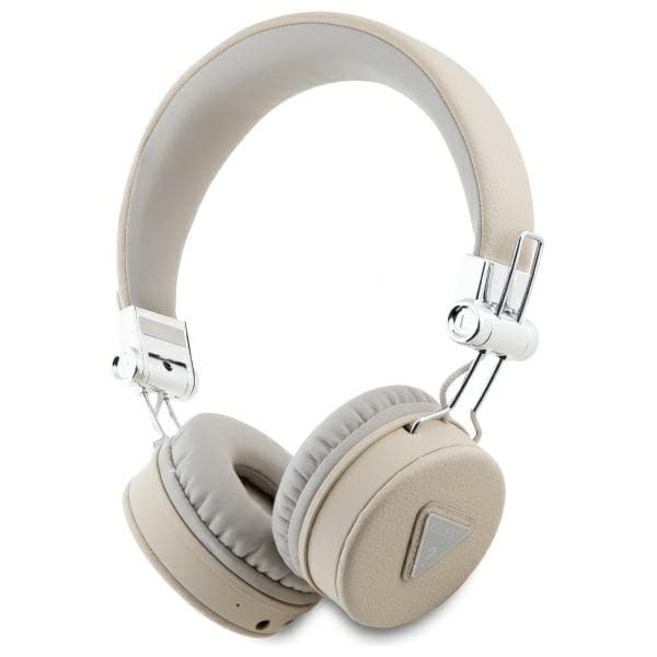 Guess Bluetooth on-ear hörlurar ENC GUBH70PGTSPSE beige/beige Grained Classic Rund form