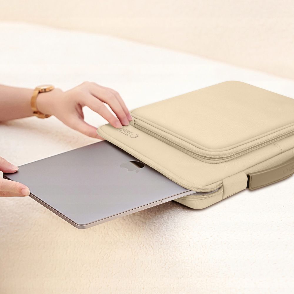 Tech-Protect Basic Bag för 15-16" bärbar dator - beige
