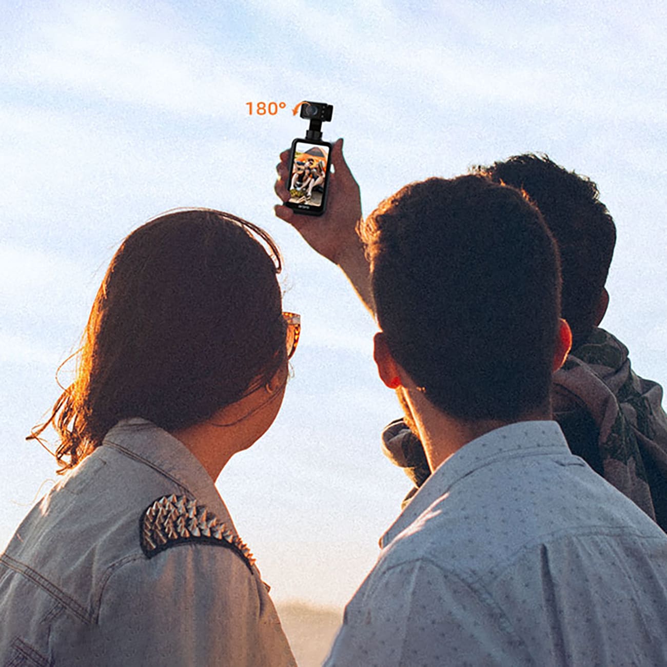 Ordro Pocket M5 3-akset gimbal kamera, 5K, for vlogging og YouTube - Svart