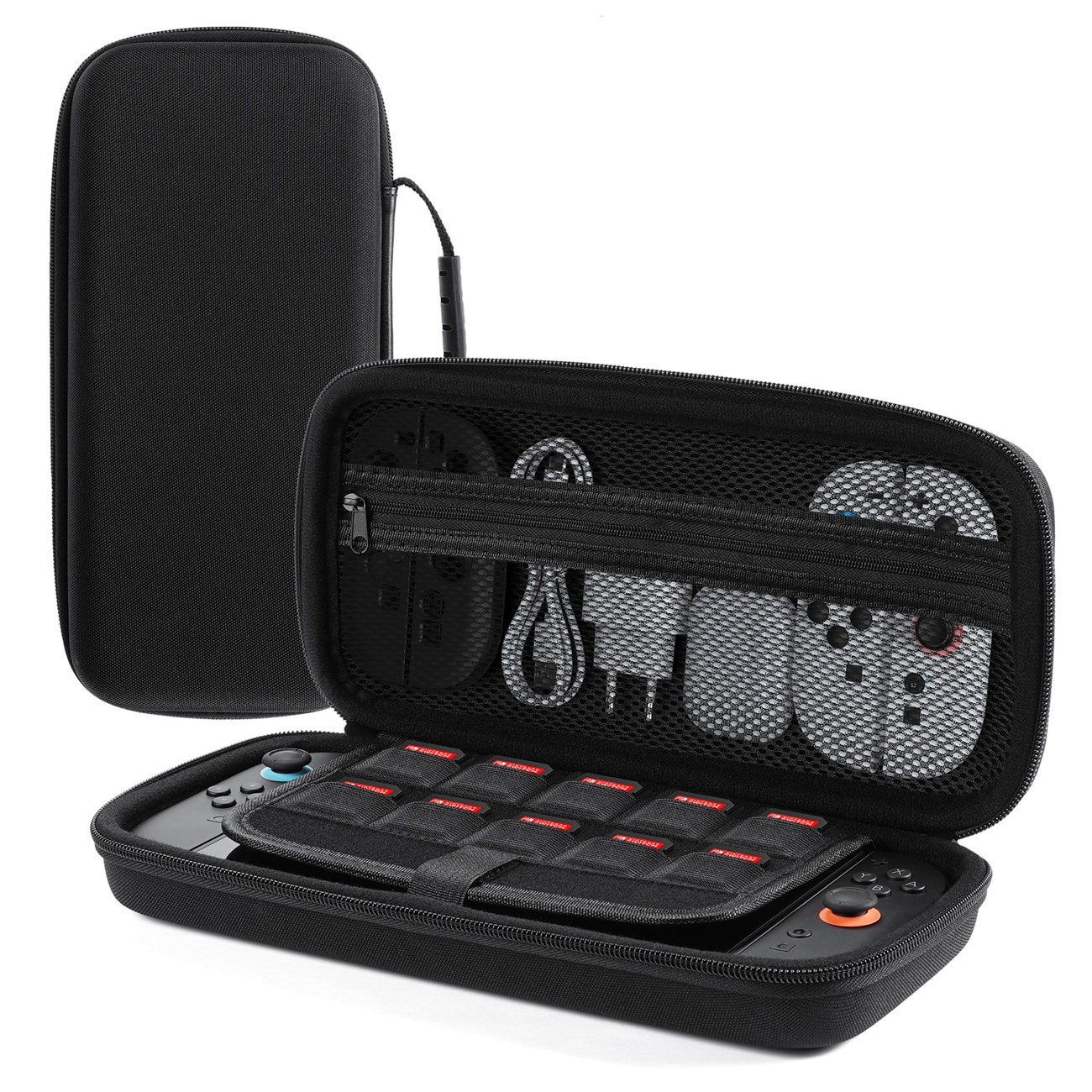 Dux Ducis Nintendo Switch 2-fodral med handtag och fack för spel - Svart