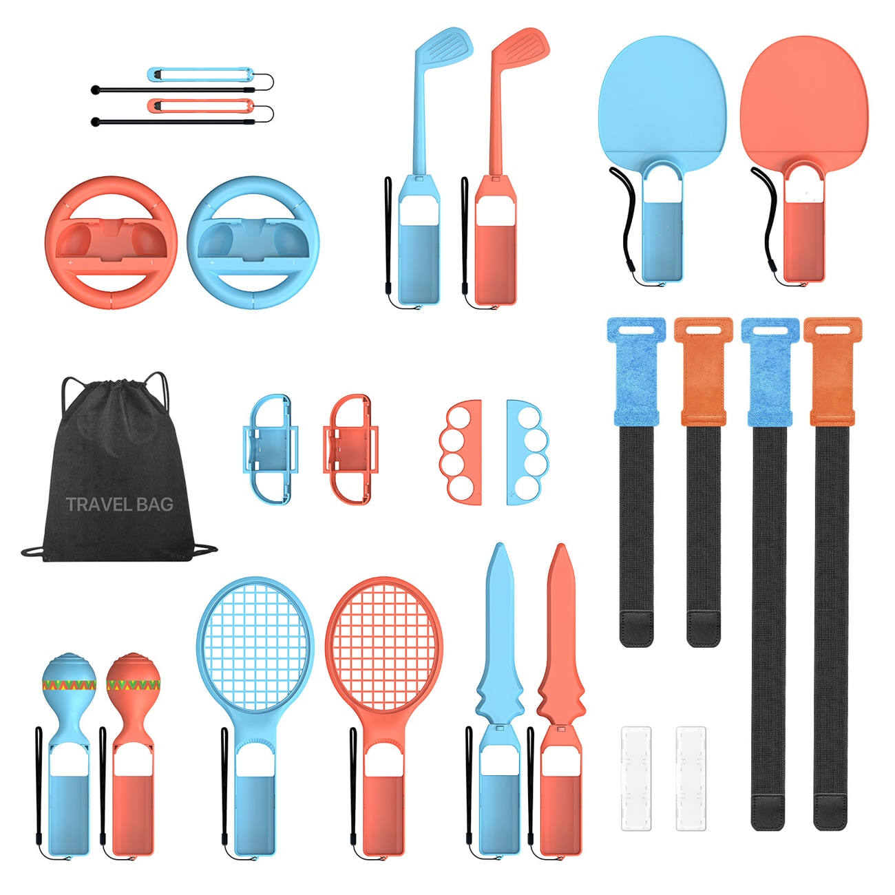 Dux Ducis 25-i-1 Nintendo Switch 2 sportspeltillbehörssats med väska - Multicolor