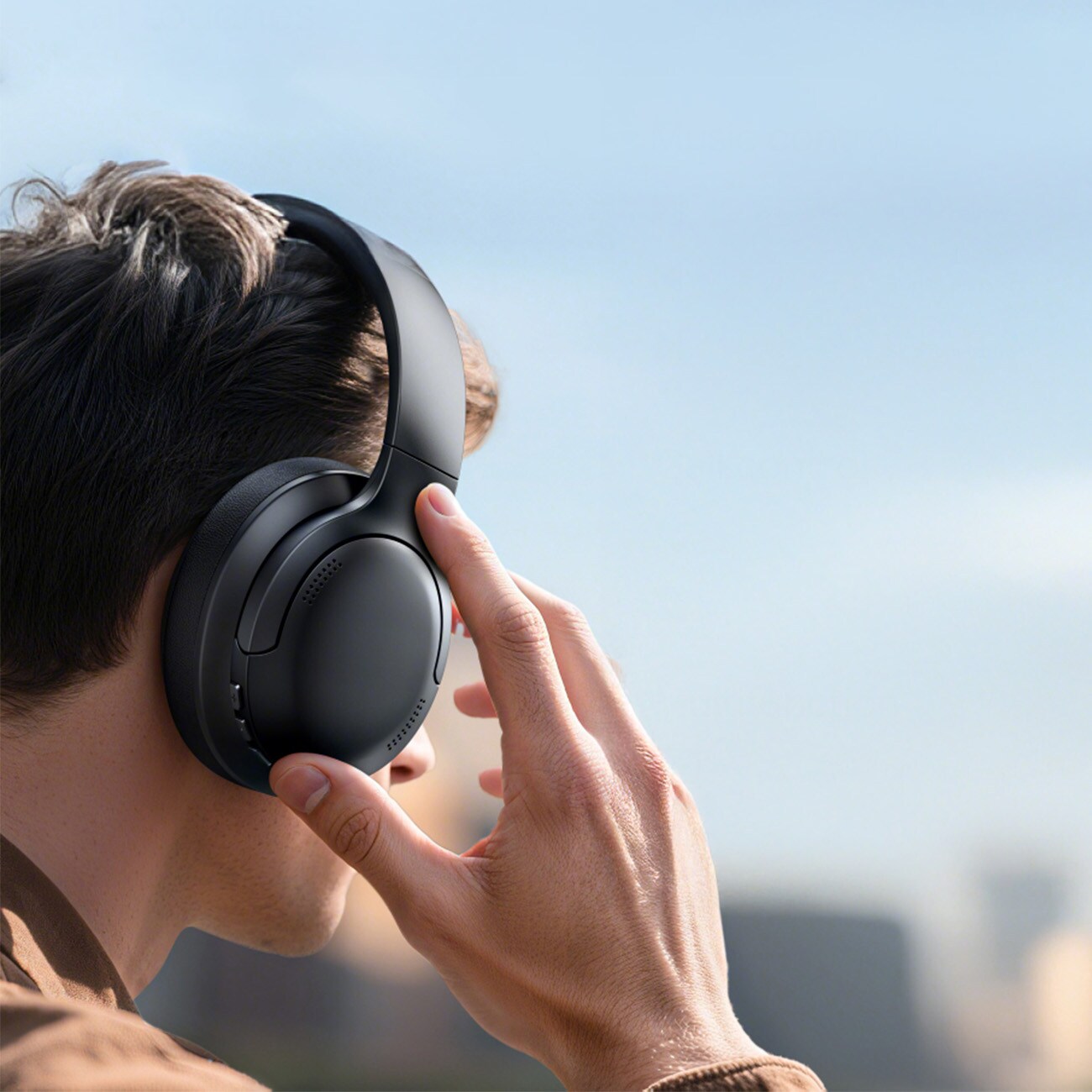 Baseus Bass BH1 Lite trådlösa Bluetooth 6.0-hörlurar med öron - svart