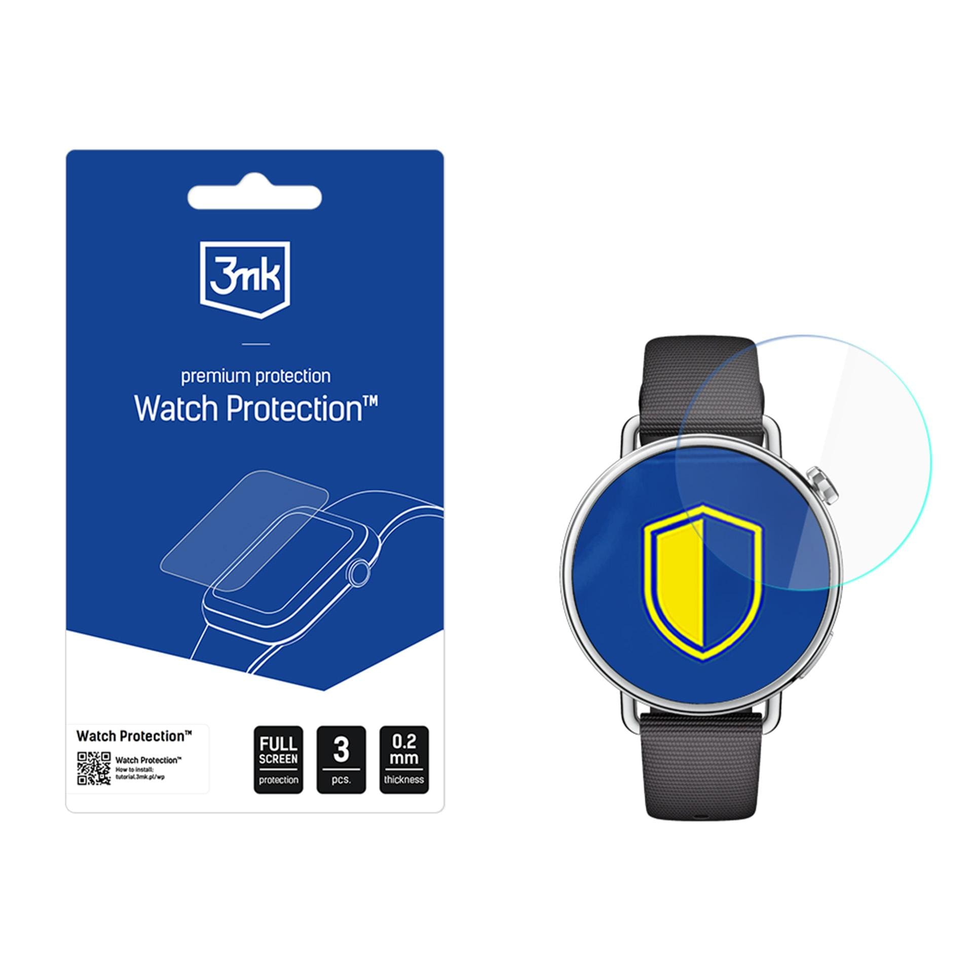 3mk Watch Protection FlexibleGlass hybridglas för smartklockans display för Xiaomi Watch S4 41 mm