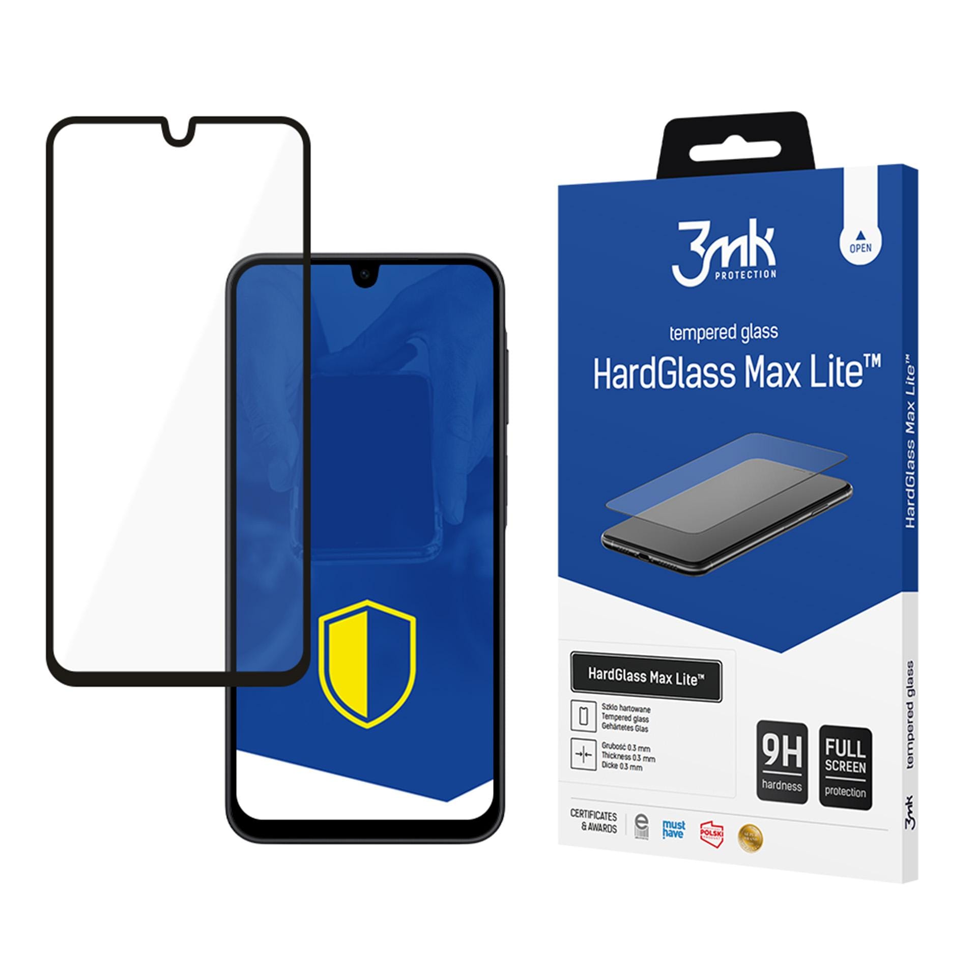 3mk HardGlass Max Lite svart härdat glas för Samsung Galaxy A17 5G / 4G