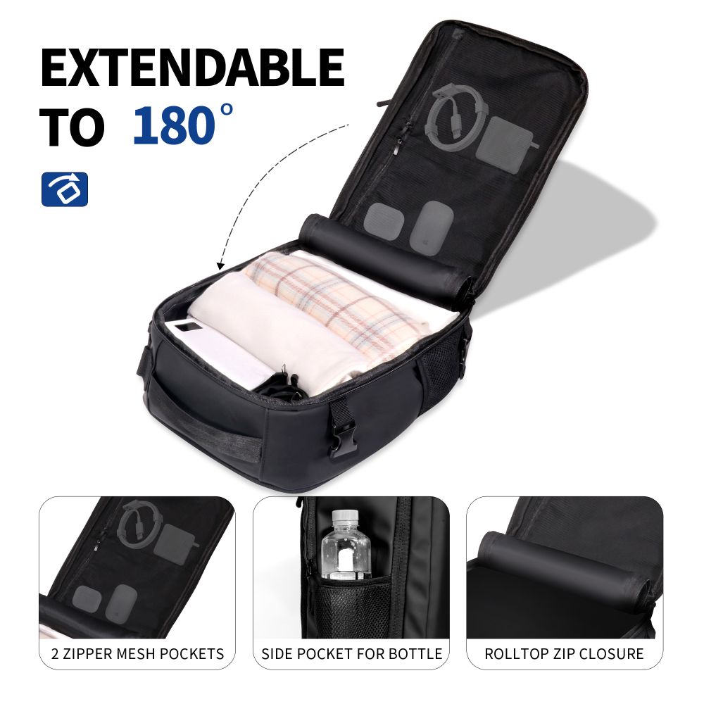Tech-Protect Defender S50 Ryggsäck för Ryanair & Wizzar, 20L Laptop - Svart