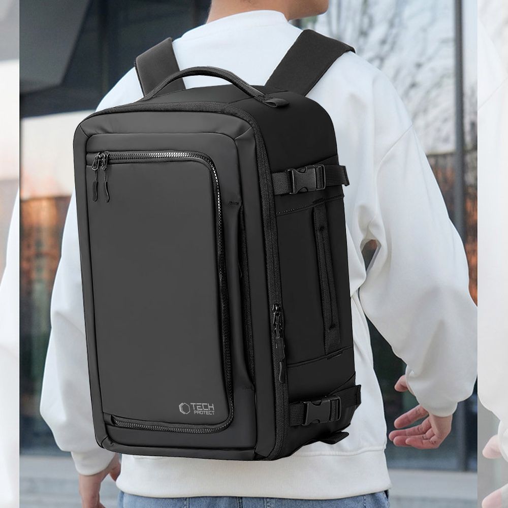 Tech-Protect Defender S50 Ryggsäck för Ryanair & Wizzar, 20L Laptop - Svart