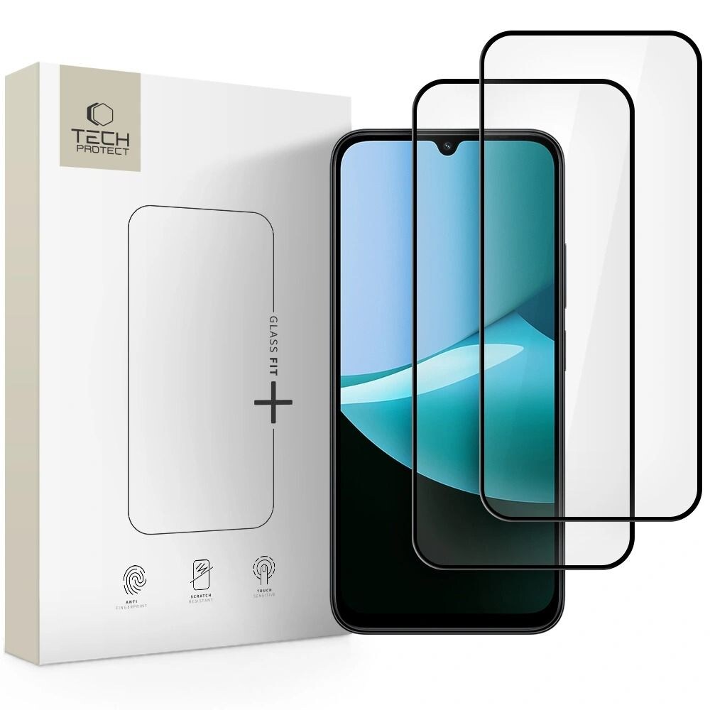 Tech-Protect Glass Fit+ 2-pack härdat glas för Xiaomi Redmi 15C 173 mm / Poco C85 173 mm - svart