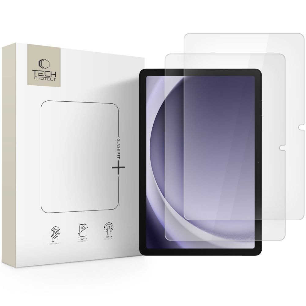 Tech-Protect Glass Fit+ 2-pack härdat glas för Samsung Galaxy Tab A9+ / A11+ Plus 11.0 - transparent