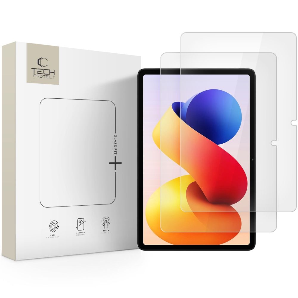Tech-Protect Glass Fit+ 2-pack härdat glas för Xiaomi Redmi Pad Pro / 2 Pro 12.1 - transparent