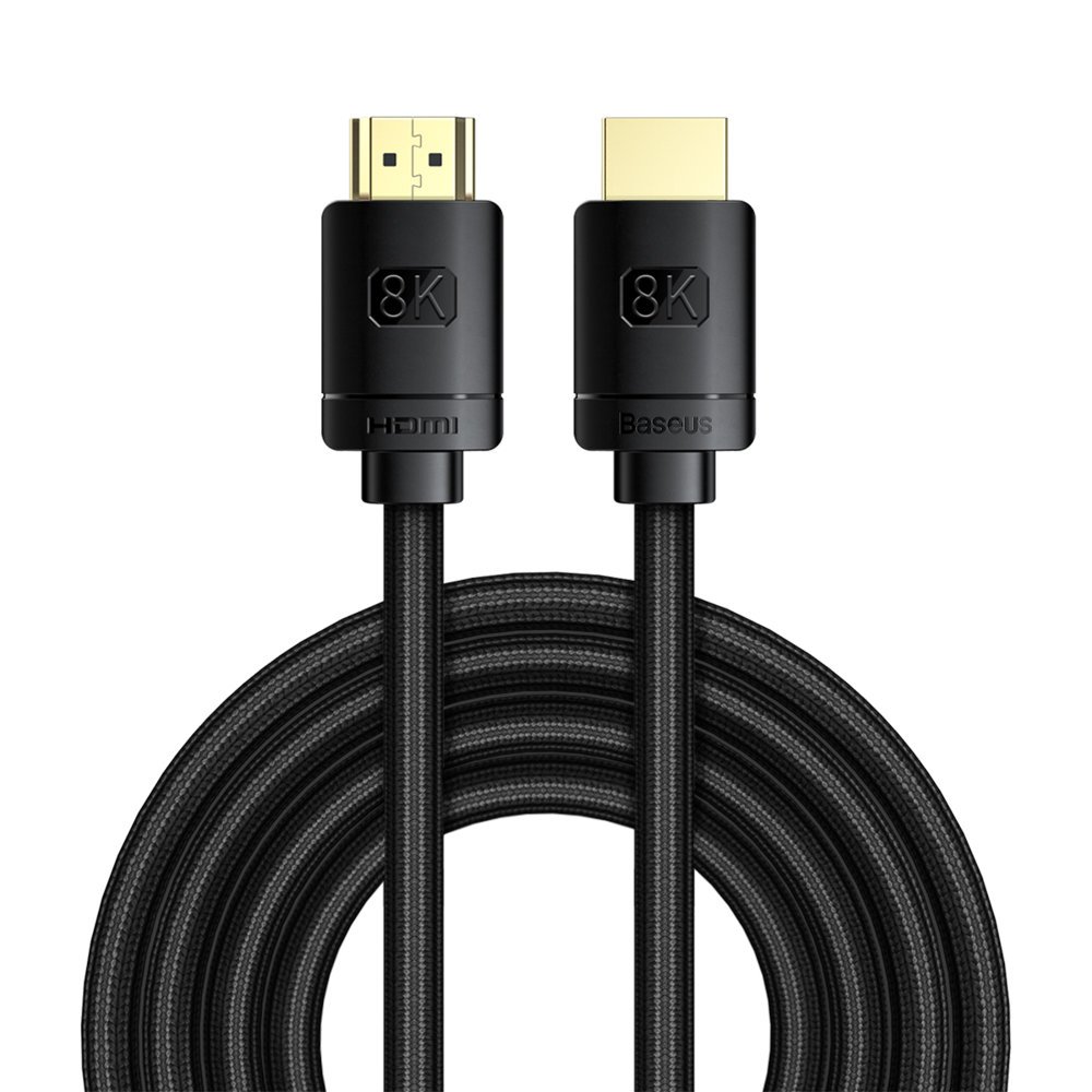 Baseus HDMI 2.1-kabel 8K 60Hz 48Gbps / 4K 120Hz / 2K 144Hz 3D eARC QMS 3m svart (CAKGQ-L01)