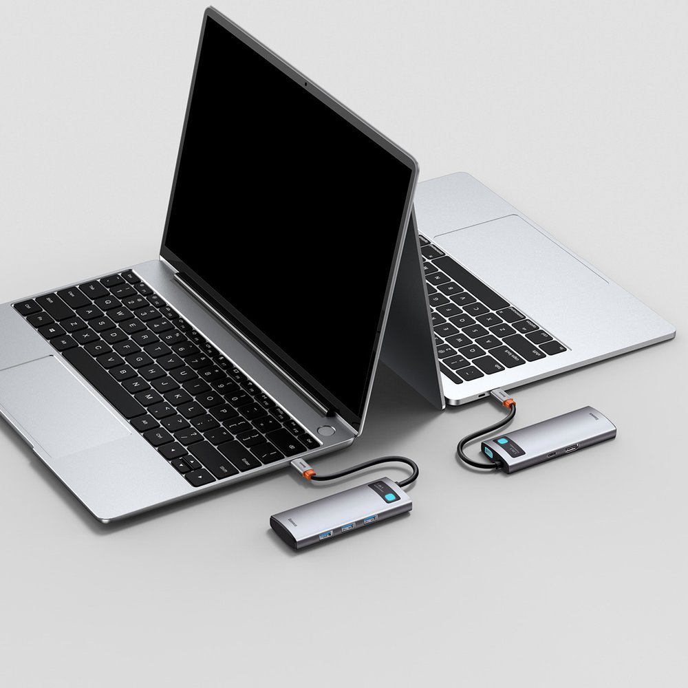 Baseus Metal Gleam Series 5-in-1 USB-C Hub - 100W Power, 4K HDMI, 3x USB 3.2 Gen 1 (CAHUB-CX0G)