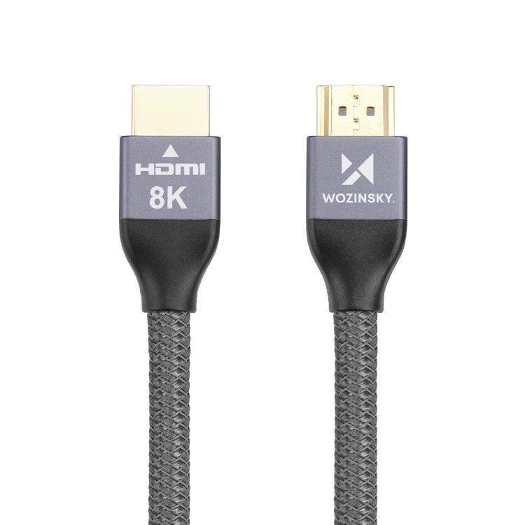 Wozinsky HDMI 2.1-kabel 8K 60 Hz 48 Gbps / 4K 120 Hz / 2K 144 Hz 3 m Silver (WHDMI-30)