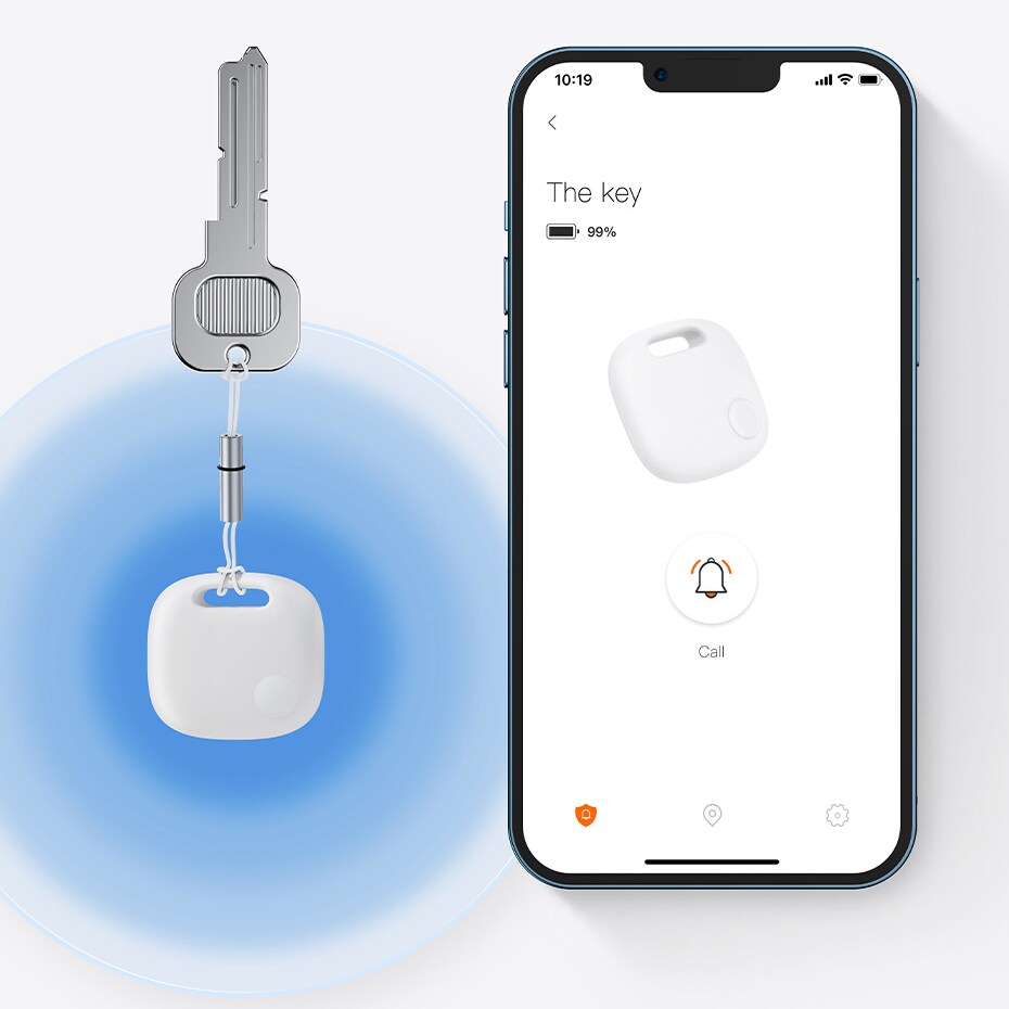 Baseus T2 Pro smart GPS-tracker för barnhandväska nycklar vit (FMTP000002)