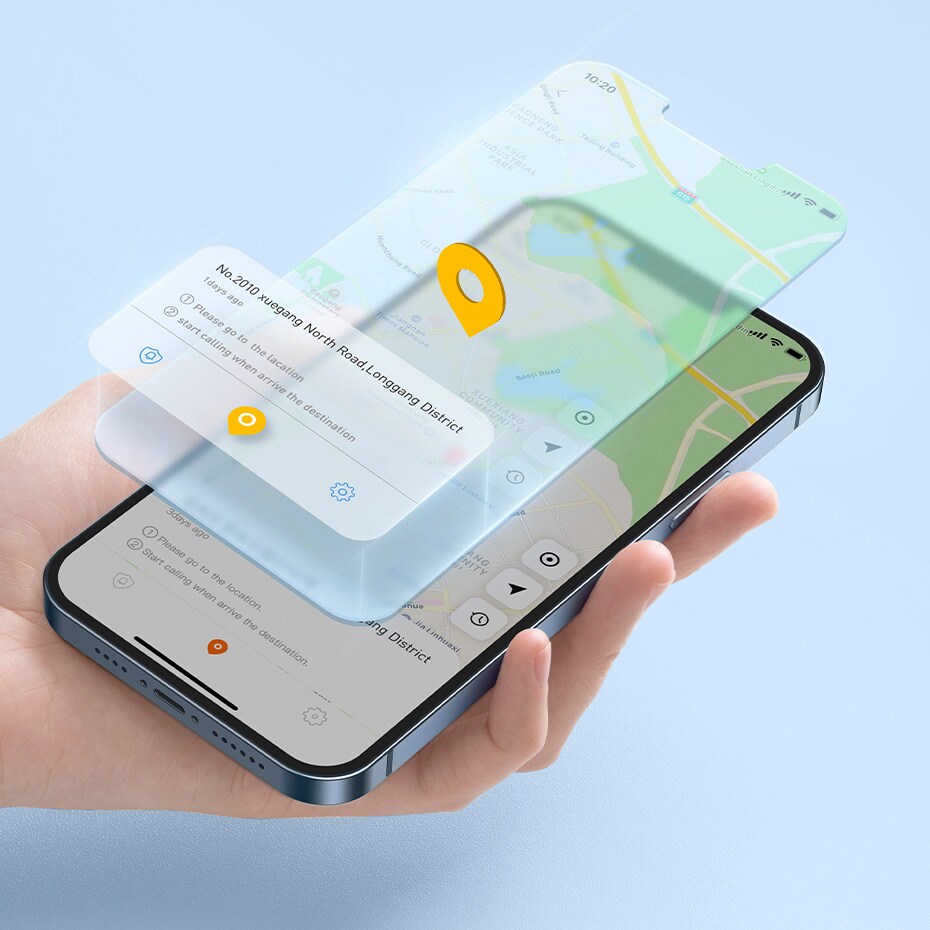Baseus T2 Pro smart GPS-tracker för barnhandväska nycklar vit (FMTP000002)