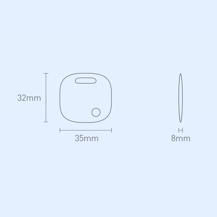 Baseus T2 Pro smart GPS-tracker för barnhandväska nycklar vit (FMTP000002)