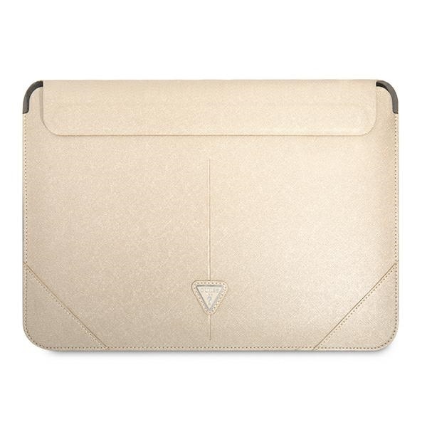 Guess Saffiano Triangle Logo-fodral för en 16" bärbar dator - beige