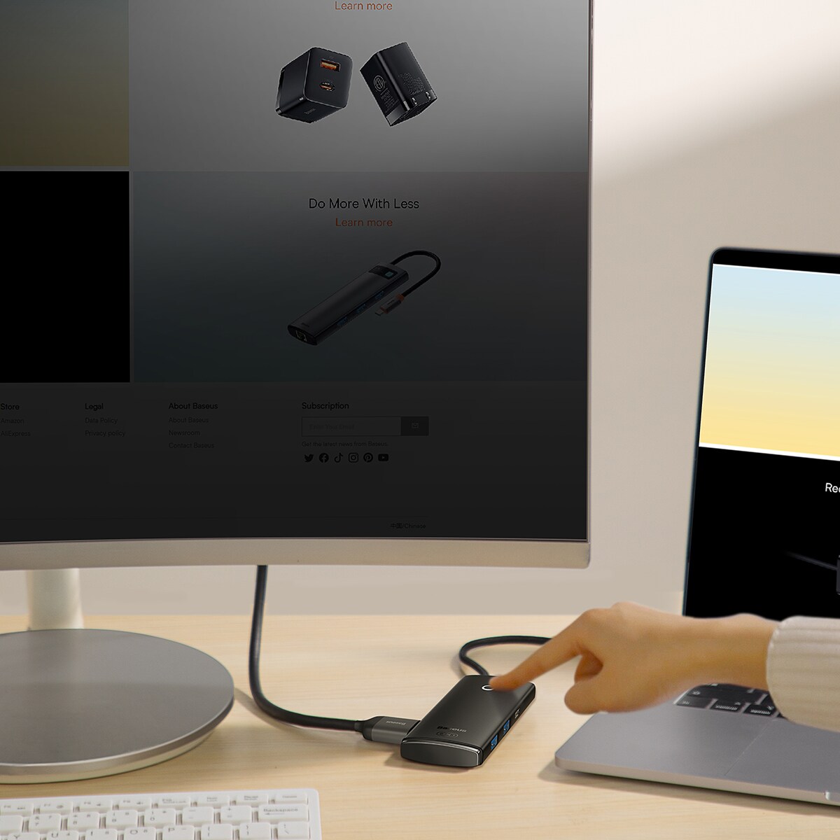 Baseus Lite Series USB Type-C HUB - 2 x USB 3.0 / USB-C / HDMI 1.4 / SD/TF OTG schwarz (WKQX050001)