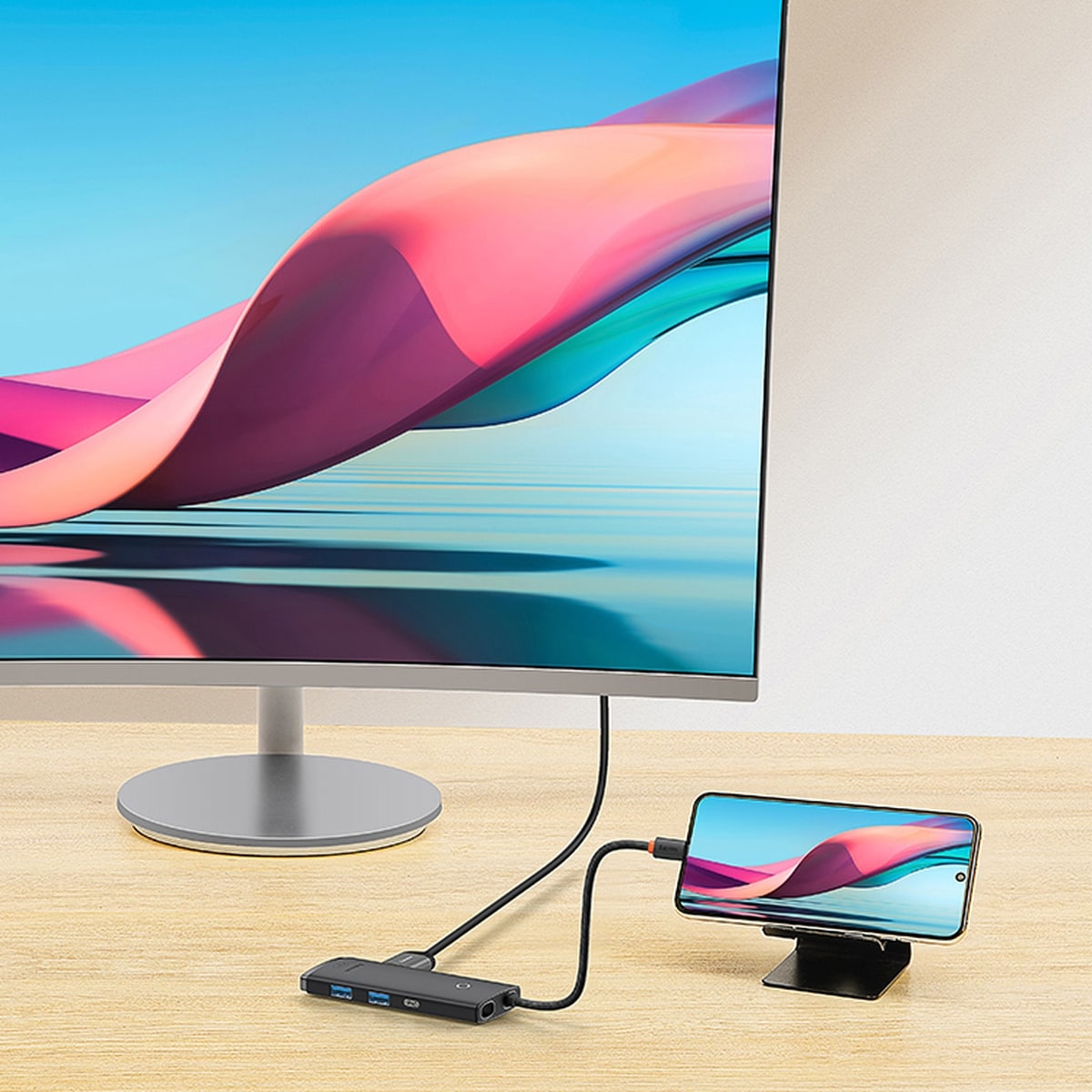 Baseus Lite Series USB Type-C HUB - 2 x USB 3.0 / USB-C / HDMI 1.4 / SD/TF OTG schwarz (WKQX050001)
